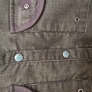 71. OXMO Women's Brown Corduroy Knee Dress 3/4 sleeve (Sz M)